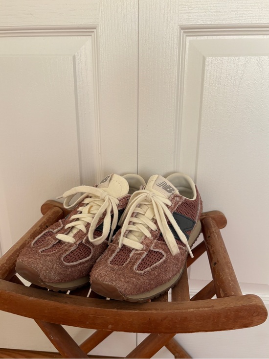 New Balance Shoes - New Balance Rose Taupe Suede & Mesh Sneakers
